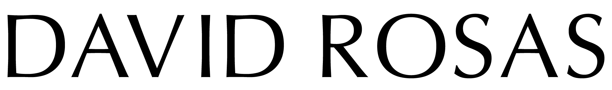 Text 'DAVID ROSAS' in black on a white background